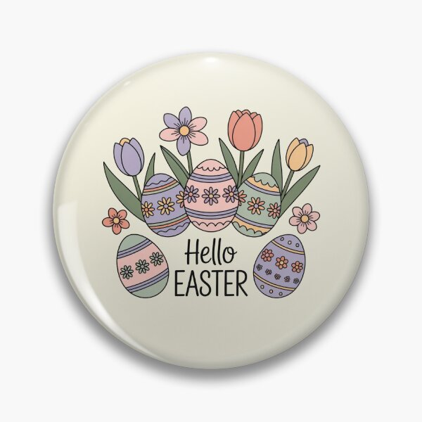Item preview, Hello Easter – Soft Floral Easter Egg Illustration designed and sold by WikaKowalczyk.