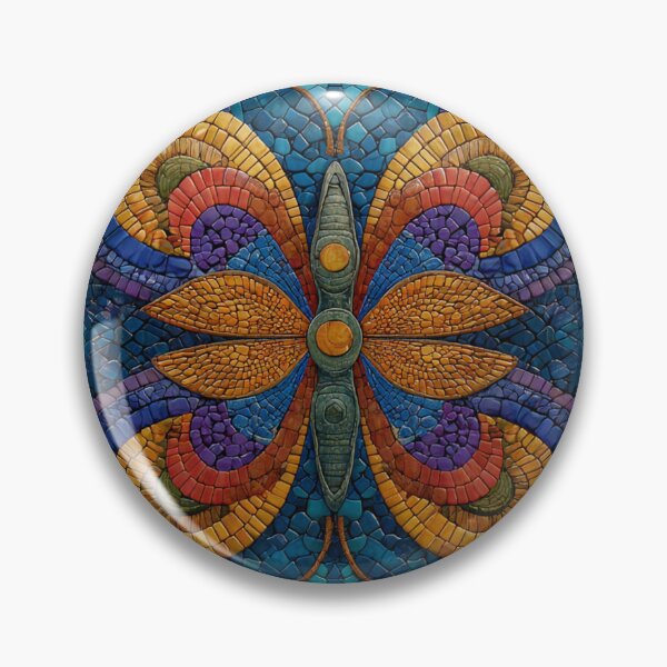 Item preview, Gaudi Inspired Mosaic Tile Ornament Butterfly Pattern designed and sold by GrinGalore.