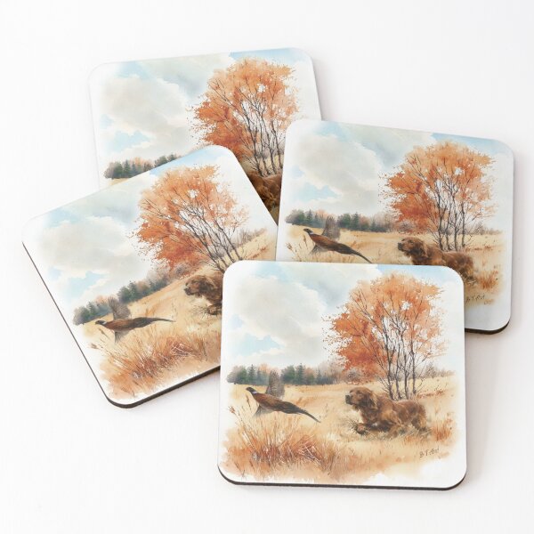 Item preview, Irish Setter in the Field – Pheasant Hunting Elegance designed and sold by TammyHunterArt.