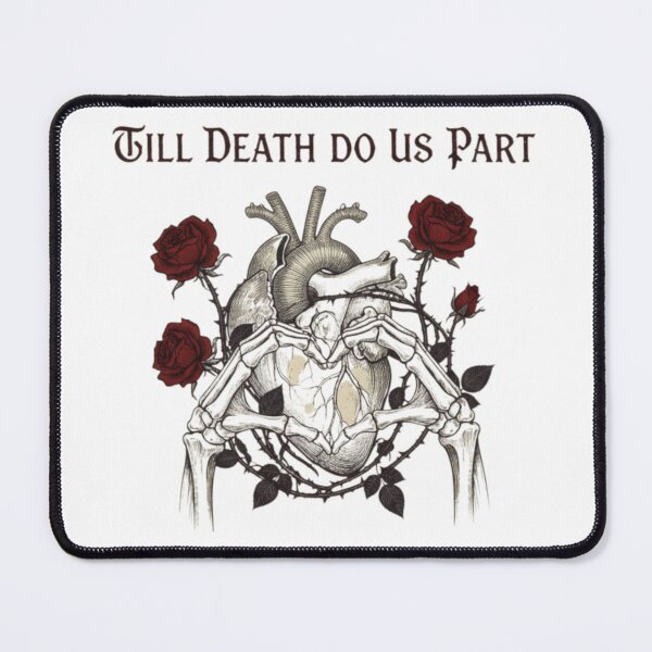 Item preview, Till Death Do Us Part - Gothic Anatomical Heart & Skeleton Hands designed and sold by Nordic Echo.