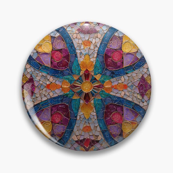 Item preview, Gaudi Inspired Mosaic Tile Ornament Butterfly Beauty Pattern designed and sold by GrinGalore.