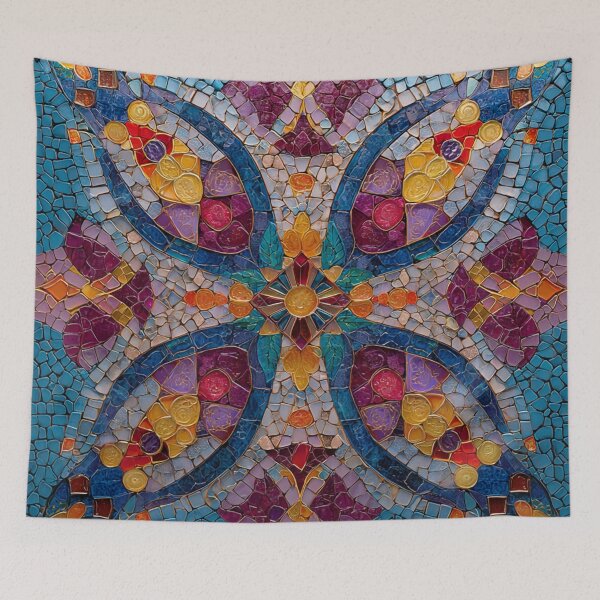 Item preview, Gaudi Inspired Mosaic Tile Ornament Butterfly Beauty Pattern designed and sold by GrinGalore.