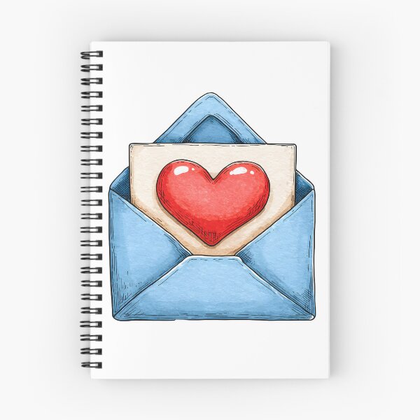 Item preview, Love Letter Heart Envelope Saint Valentine's Day - Cute Blue Envelope Red Heart Art Print designed and sold by DesignArtist.ia.