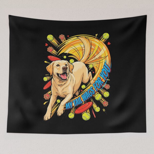 Item preview, Labrador Retriever "My Tail Wags For You" Valentine   designed and sold by Tong4130.