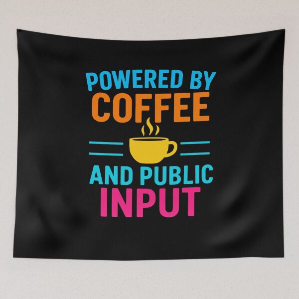 Item preview, Powered by Coffee Urban Planner Humor Gift  designed and sold by Virelo.