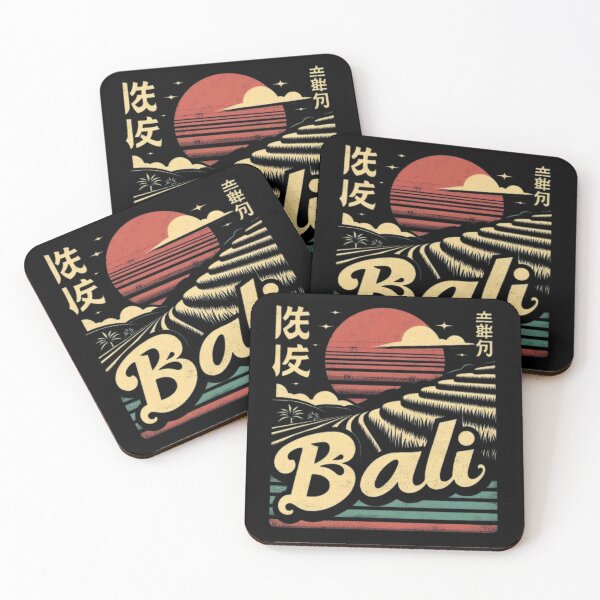 Item preview, Bali Rice Terraces - Retro Vintage Katakana designed and sold by Zoo-Moo.