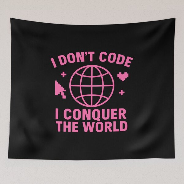 Item preview, Girls Power Tech Quote Girls Conquer The World designed and sold by Virelo.