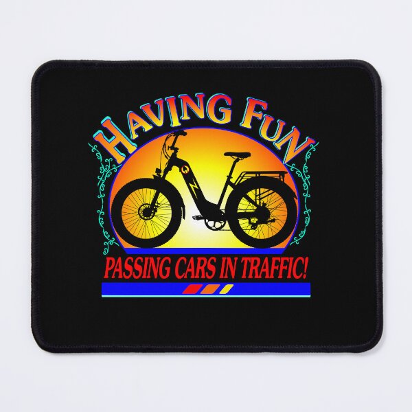 Item preview, Having Fun Passing Cars in Traffic – Funny E-Bike Commuter Design designed and sold by Color4Nature.