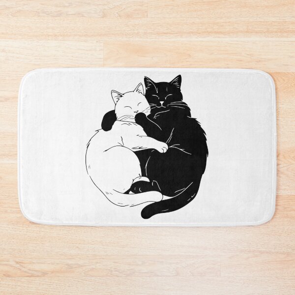 Item preview, Two cats white and black hugging  designed and sold by AnnaHolyph.