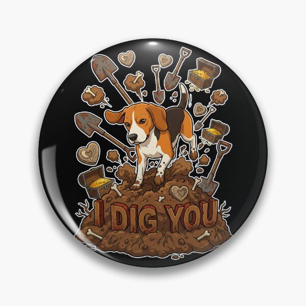 Item preview, Beagle "I Dig You" Funny Valentine  designed and sold by Tong4130.