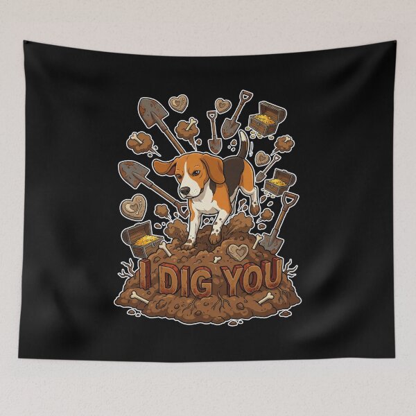Item preview, Beagle "I Dig You" Funny Valentine  designed and sold by Tong4130.