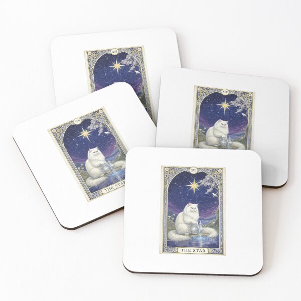 Item preview, The Star Cat Tarot Card Vintage Art designed and sold by PictorialWhimsy.