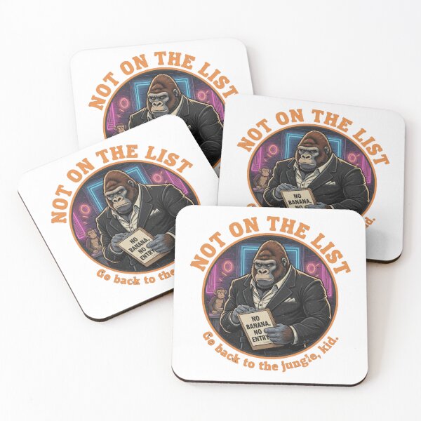 Item preview, Funny Gorilla Bouncer – Not On The List Retro 90s Vintage Art designed and sold by FakeJoo.