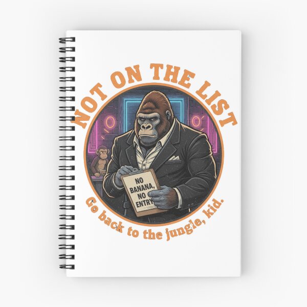 Item preview, Funny Gorilla Bouncer – Not On The List Retro 90s Vintage Art designed and sold by FakeJoo.
