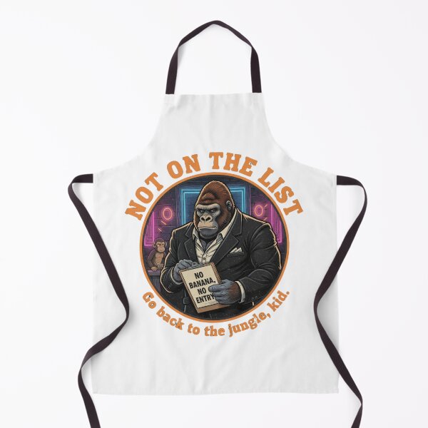 Item preview, Funny Gorilla Bouncer – Not On The List Retro 90s Vintage Art designed and sold by FakeJoo.