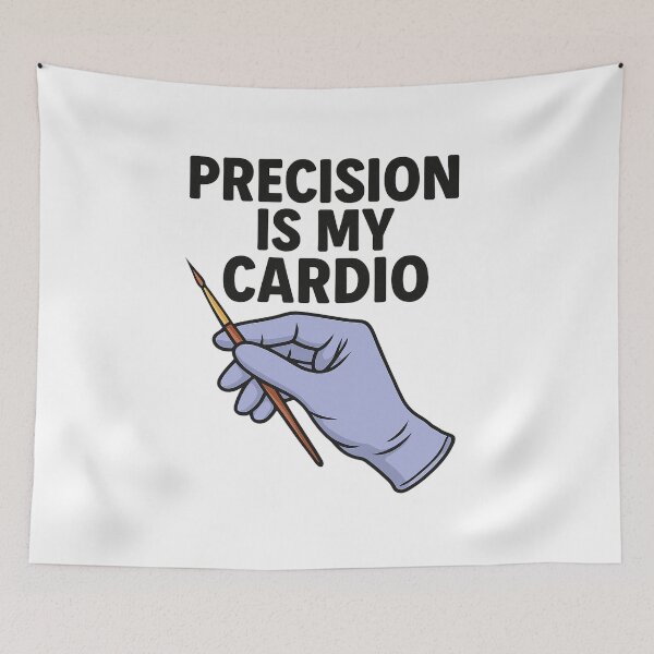 Item preview, Precision Is My Cardio Funny Nail Tech Design designed and sold by Virelo.