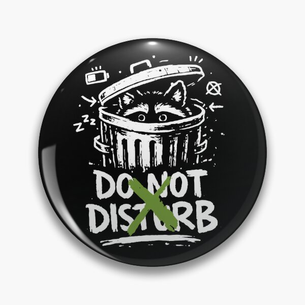 Item preview, Do Not Disturb – Introvert Raccoon Hiding in Trash Bin designed and sold by KomixsDesign.