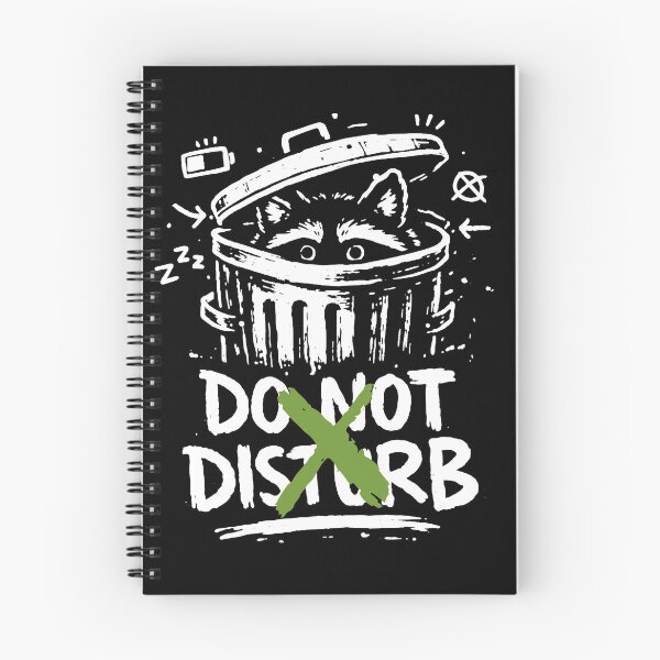 Item preview, Do Not Disturb – Introvert Raccoon Hiding in Trash Bin designed and sold by KomixsDesign.