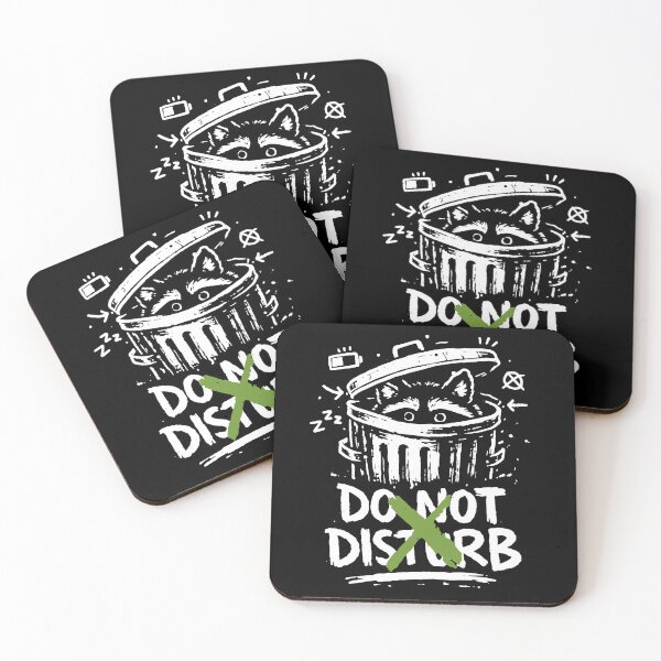 Item preview, Do Not Disturb – Introvert Raccoon Hiding in Trash Bin designed and sold by KomixsDesign.