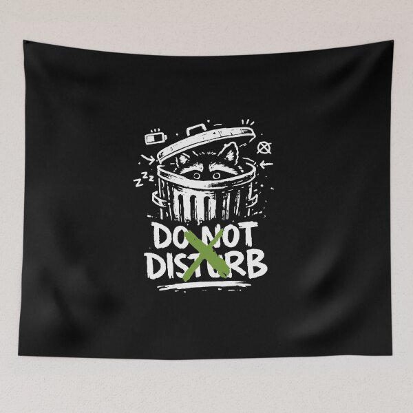 Item preview, Do Not Disturb – Introvert Raccoon Hiding in Trash Bin designed and sold by KomixsDesign.