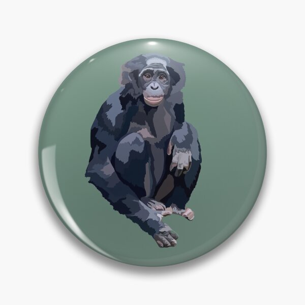Item preview, B is for Bonobo,Bonobo Illustration – Intelligent and Social Great Ape Artwork designed and sold by PrettylittlepastelUk.