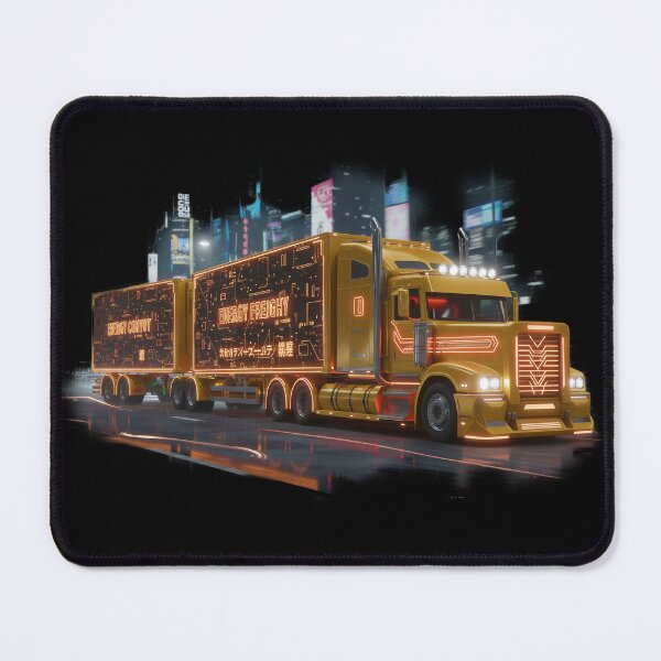 Item preview, Golden Cyberpunk Hauler - Futuristic Heavy Duty Truck designed and sold by BounoWorld.