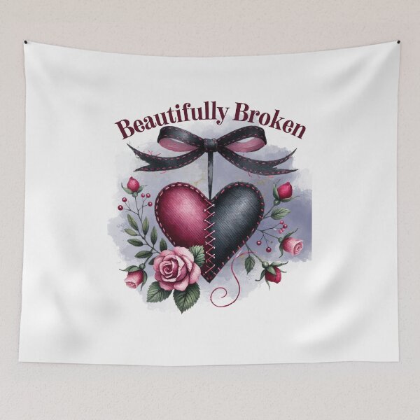 Item preview, Beautifully Broken Gothic Rose Heart – Dark Aesthetic Shirt designed and sold by ChameraDesign.