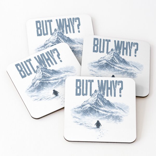 Item preview, But Why Penguin Mountain Hiking Meme for Sarcastic Humor nihilist penguin designed and sold by SouQ-Art.