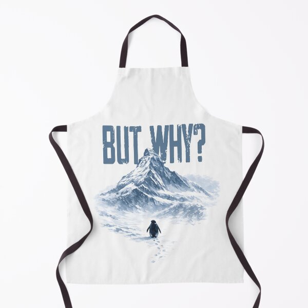 Item preview, But Why Penguin Mountain Hiking Meme for Sarcastic Humor nihilist penguin designed and sold by SouQ-Art.
