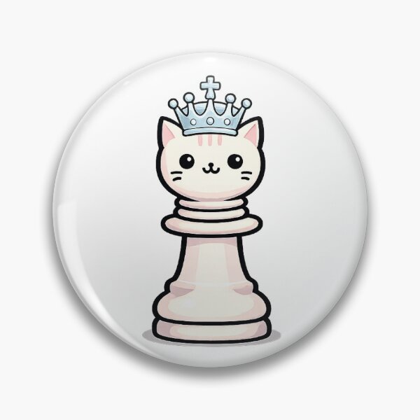 Artikelvorschau, Schachkatzen – Weiße Königskatze als Schachfigur, niedliches Design für Katzen- und Schachliebhaber entworfen und verkauft von Rlyehinmate.