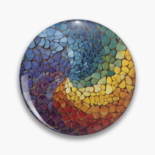 Item preview, Gaudi Inspired Colorful Mosaics Tile Twirl Pattern designed and sold by GrinGalore.