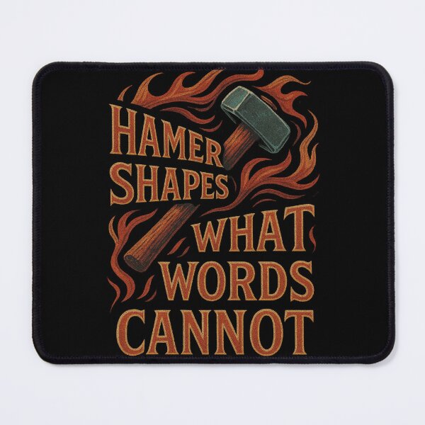 Item preview, Hammer Shapes What Words Cannot Metalsmith Quote Design designed and sold by Virelo.