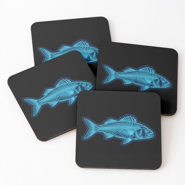 Item preview, Neon Blue Bass Skeleton Line Art designed and sold by EimSol.