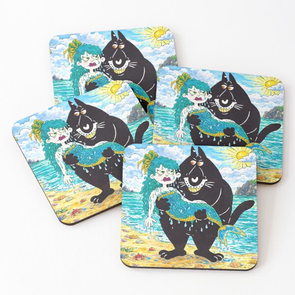 Item preview, Mermaid Rescued by Black Cat designed and sold by cuprum.