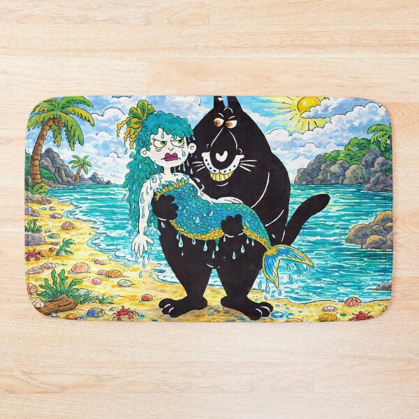 Item preview, Mermaid Rescued by Black Cat designed and sold by cuprum.