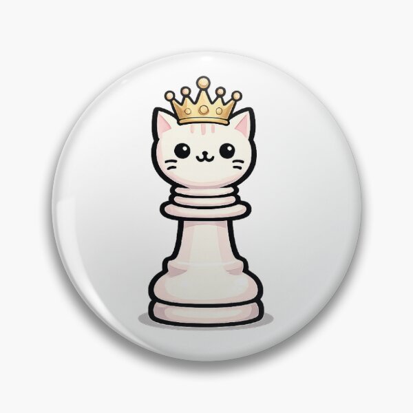 Artikelvorschau, Schachkatzen – Weiße Königin als Schachfigur | Niedliches Design für Katzen- und Schachliebhaber entworfen und verkauft von Rlyehinmate.