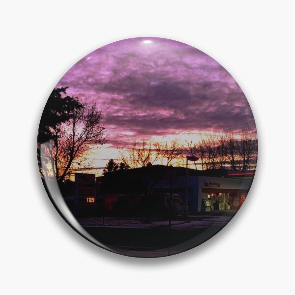 Item preview, Winter Sunset At a Gas Station  designed and sold by Artful Alice.