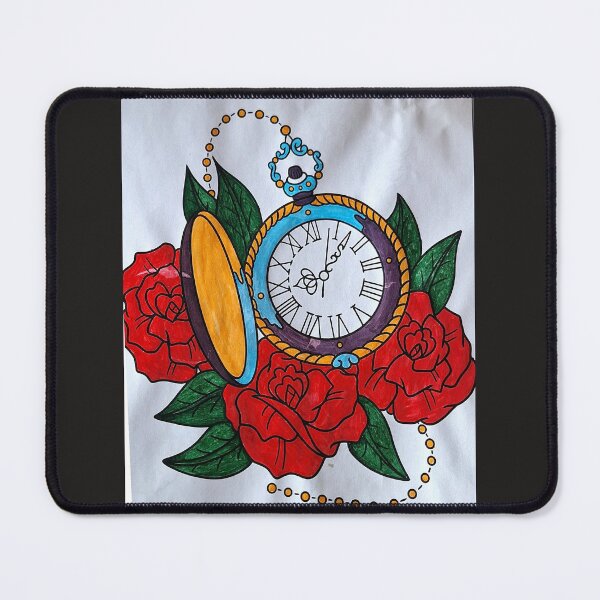 Item preview, Pocket Watch and Roses Coloring  designed and sold by Artful Alice.