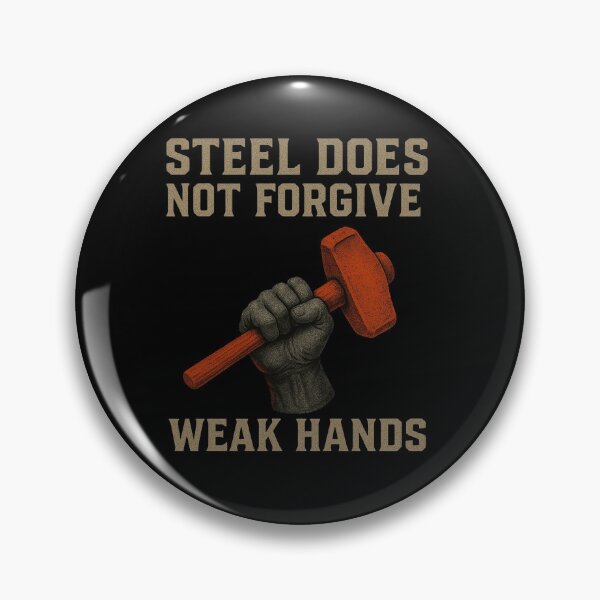 Item preview, Steel Does Not Forgive Motivational Quote For Metalsmith designed and sold by Virelo.