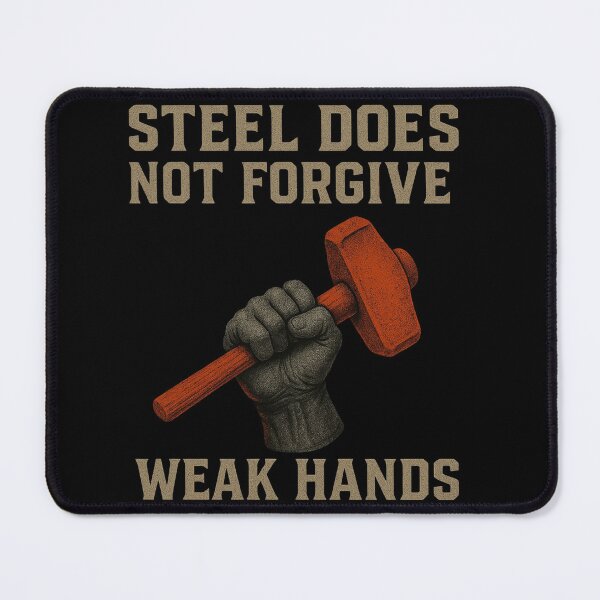 Item preview, Steel Does Not Forgive Motivational Quote For Metalsmith designed and sold by Virelo.