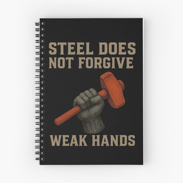 Item preview, Steel Does Not Forgive Motivational Quote For Metalsmith designed and sold by Virelo.