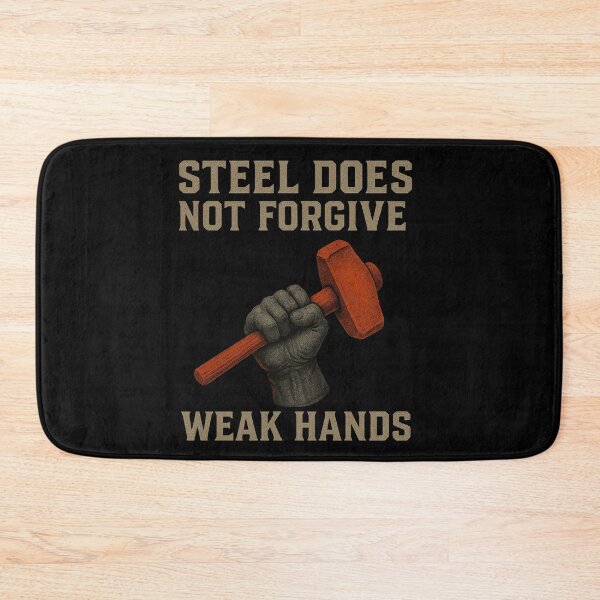 Item preview, Steel Does Not Forgive Motivational Quote For Metalsmith designed and sold by Virelo.