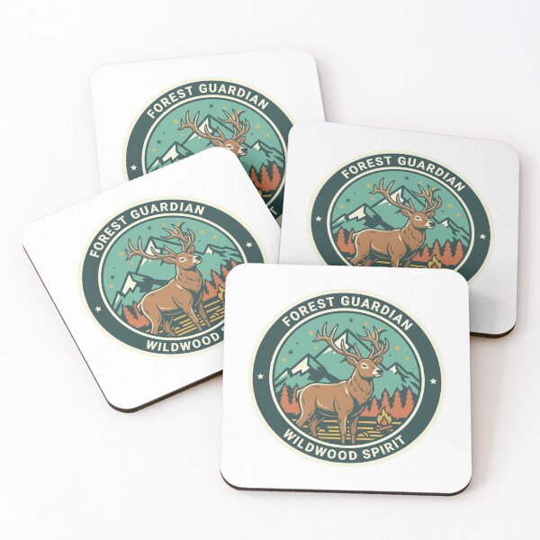 Item preview, Insignia de aventura de ciervo guardián del bosque vintage designed and sold by Siamcatshop.