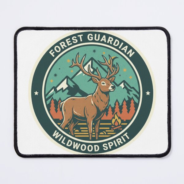 Item preview, Vintage Forest Guardian Stag Adventure Badge designed and sold by Siamcatshop.