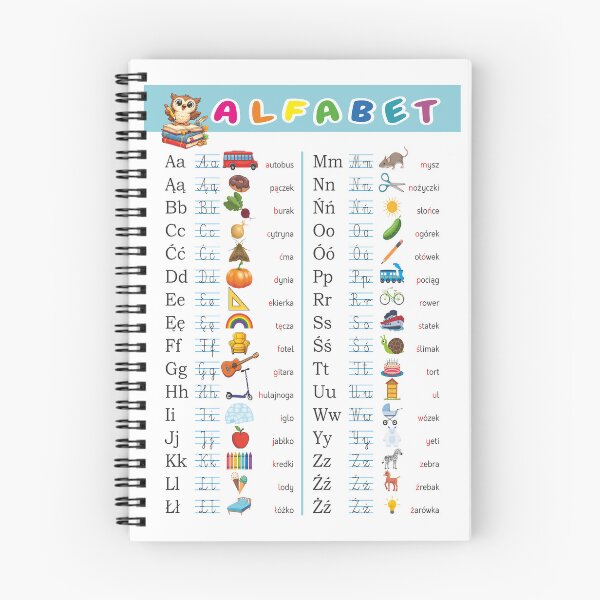 Item preview, Polish Alphabet Poster – ABC Learning Chart designed and sold by roztocze.