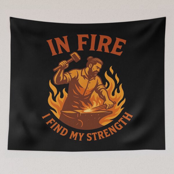 Item preview, Blacksmith Motto In Fire I Find Strength Design designed and sold by Virelo.