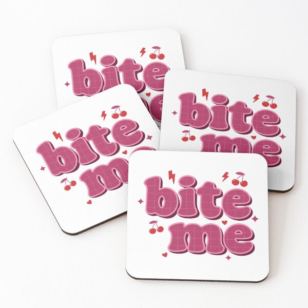 Item preview, Bite Me – Sassy Cherry Pop Quote designed and sold by tviyluv.