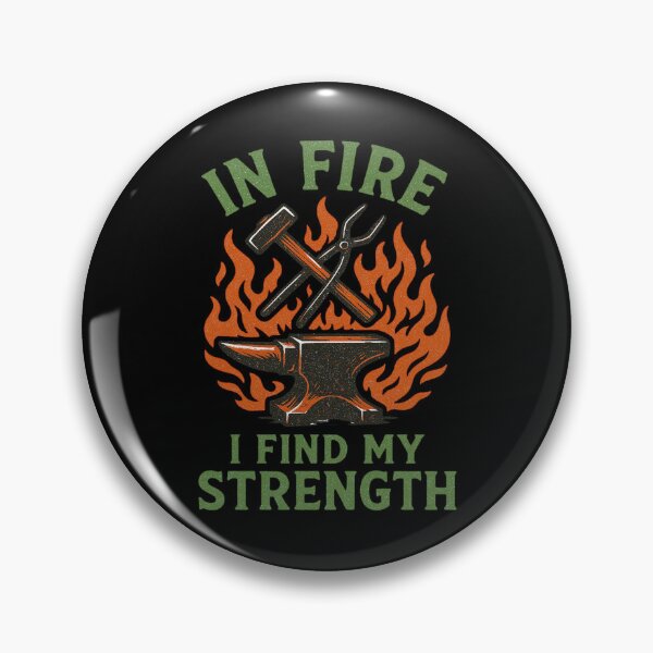 Item preview, Blacksmith Forge Quote In Fire Find Strength Motivation designed and sold by Virelo.