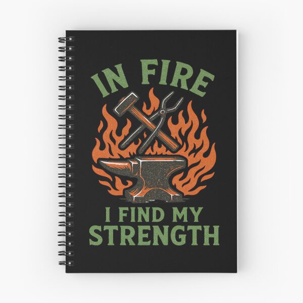 Item preview, Blacksmith Forge Quote In Fire Find Strength Motivation designed and sold by Virelo.