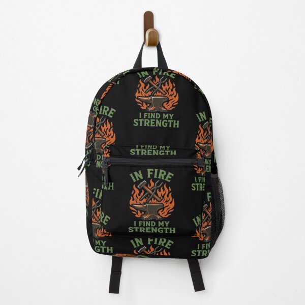 Item preview, Blacksmith Forge Quote In Fire Find Strength Motivation designed and sold by Virelo.